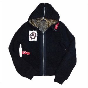 Lip Service anarchy bomber hoodie